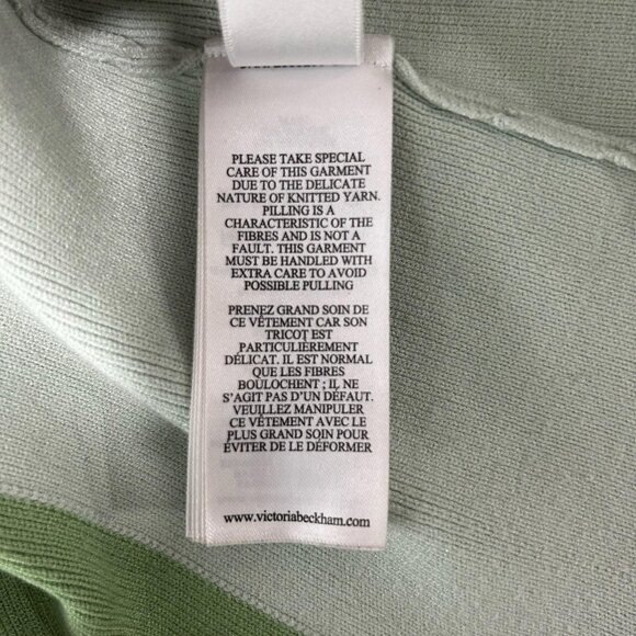 VVB Victoria Beckham Sweater Womens Medium Colorblock Turtleneck Pullover Boxy - Picture 10 of 11